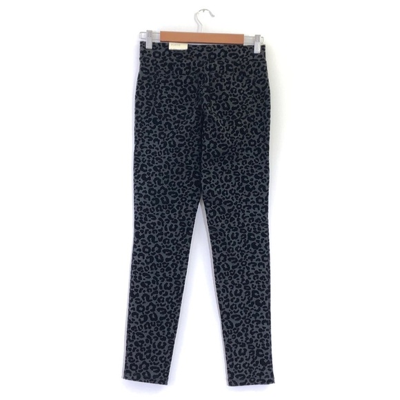 Macy's Style & Co Black Gray Leopard Animal Print Leggings XS - Picture 1 of 2